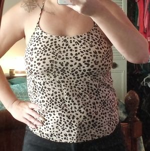 Cheetah print tank top